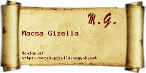 Macsa Gizella névjegykártya